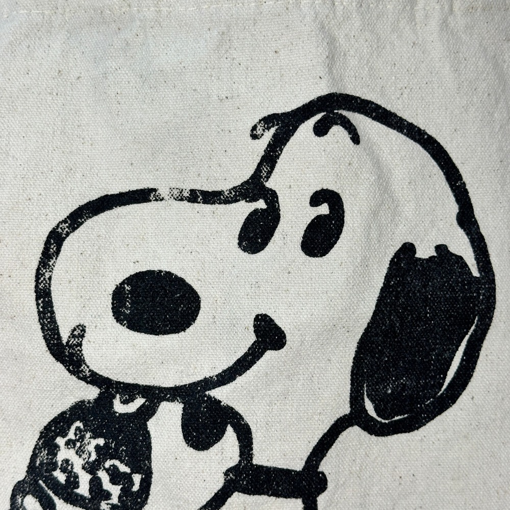 Peanuts Snoopy Tote Bag Unisex OS Cream Excellent Ice Cream Graphic - Picture 2 of 8